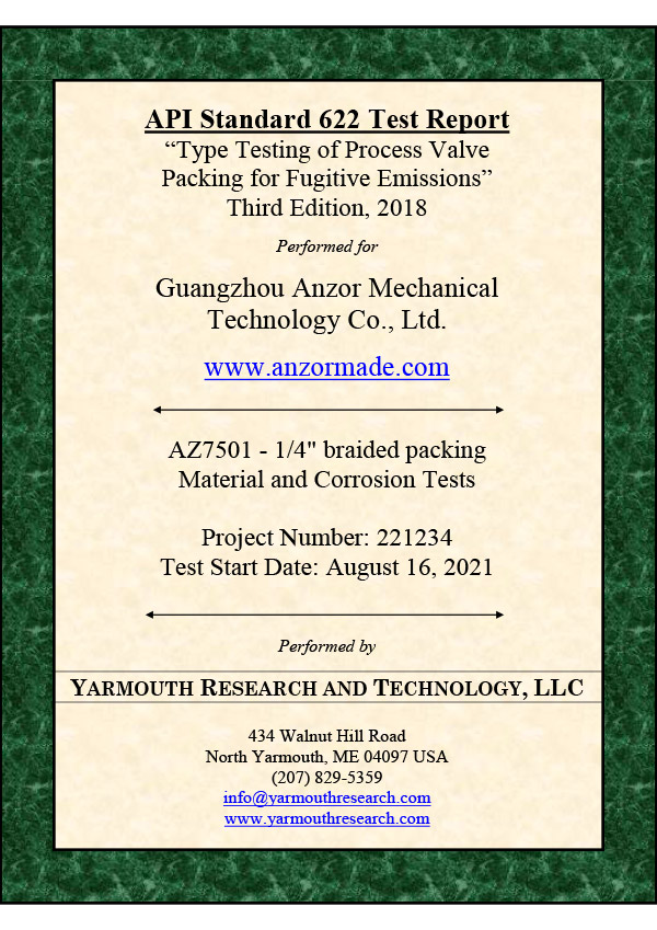 API 622 Materials and Corrosion Report - AZ7501